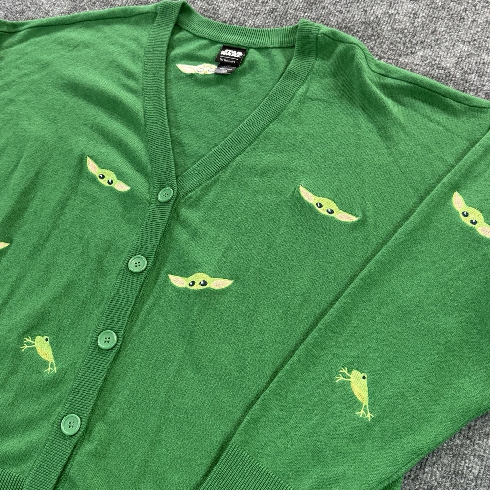 Her Universe Star Wars The Mandalorian The Child Grogu Crop Cardigan Green 3XL